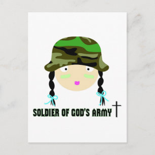 Carte Postale Soldat des dieux Cadeau chrétien de l'armée