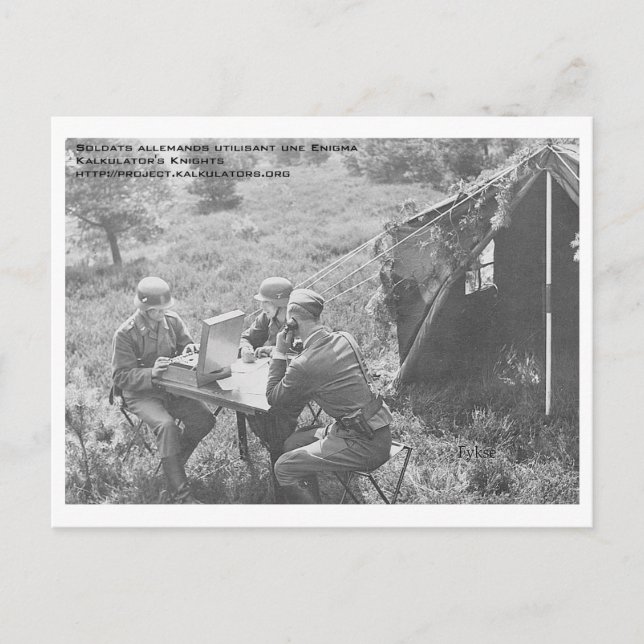 Carte postale Soldats Enigma (Devant)