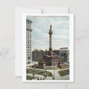 Carte Postale Soldats et marins Monument Cleveland 1910 Vintage
