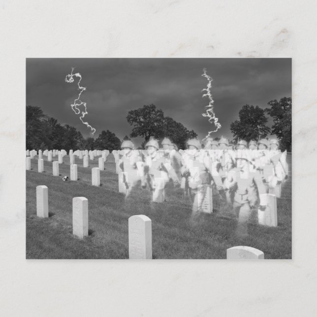 Carte Postale Soldats fantômes aux baraquements Jefferson (Devant)