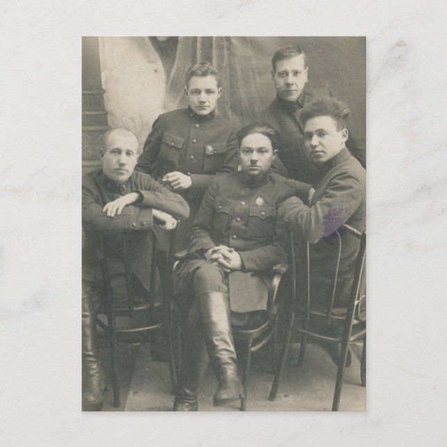 Carte Postale Soldats russes vintages (Devant)