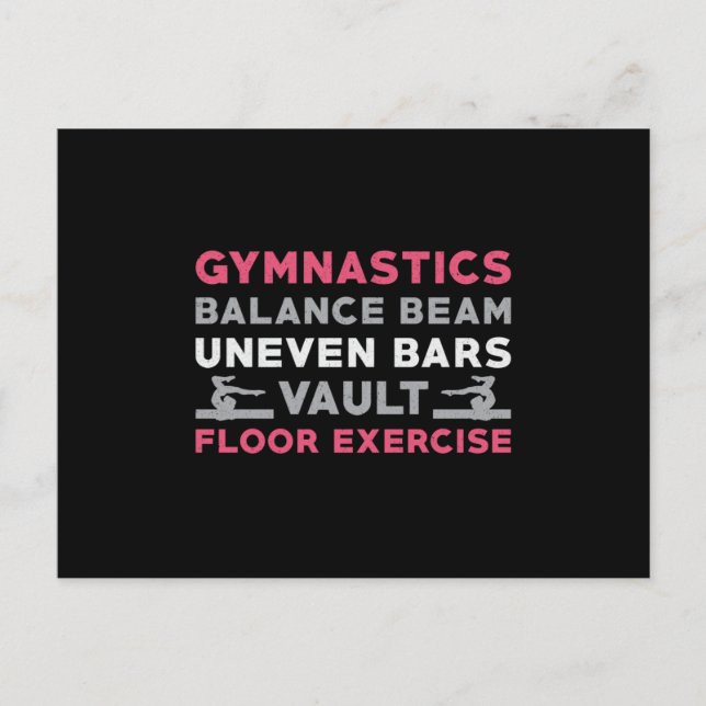 Carte Postale Solde de gymnastique poutre non-ven Bars Vault Gym (Devant)