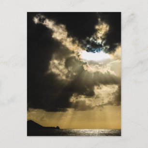 Carte Postale Soleil croissant pendant l'éclipse solaire