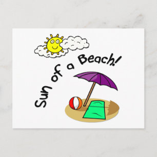 Carte Postale Soleil d'une plage