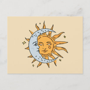 Carte Postale Soleil et Lune