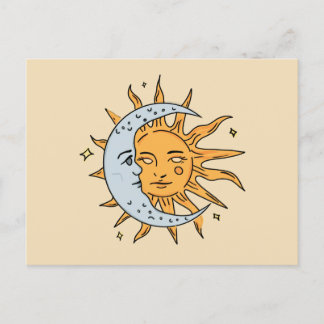 Carte Postale Soleil et Lune