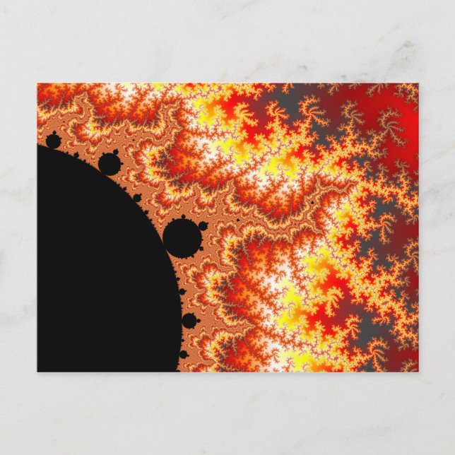 Carte Postale Soleil flamboyant - Fractal (Devant)