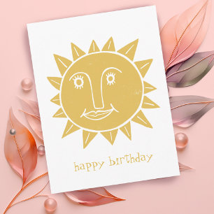 Carte Postale Soleil joyeux JOYEUX ANNIVERSAIRE PERSONNALISÉ