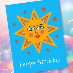 Carte Postale Soleil joyeux JOYEUX ANNIVERSAIRE SUR MESURE  