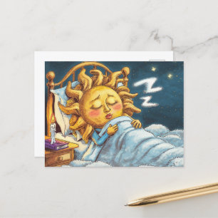 Carte Postale soleil lunaire dans le sommeil