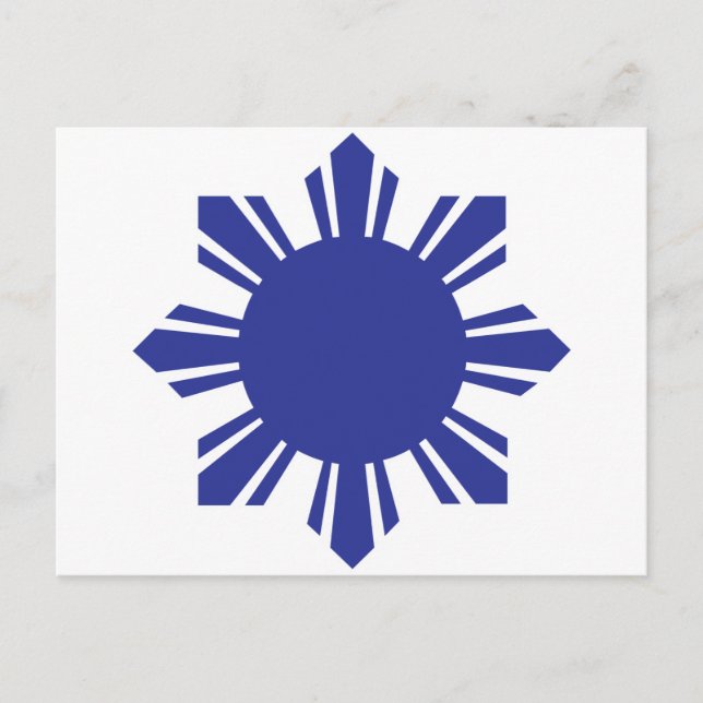 Carte Postale Soleil philippin - Bleu (Devant)