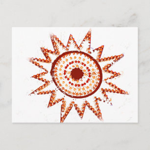 Carte Postale Soleil rouge dans la coupe de grunge