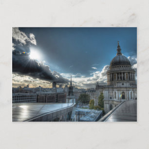 Carte Postale Soleil sur la cathédrale Saint-Paul, Londres