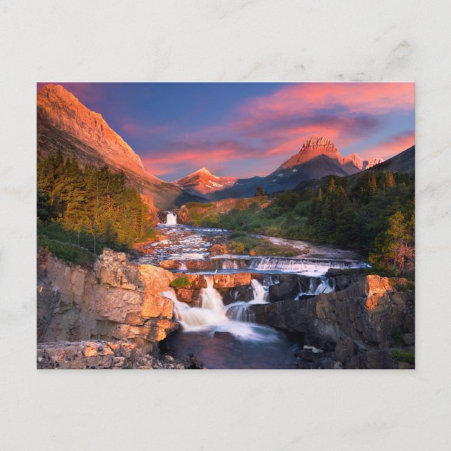 Carte Postale Soleil sur le ruisseau Swiftcurrent (Devant)