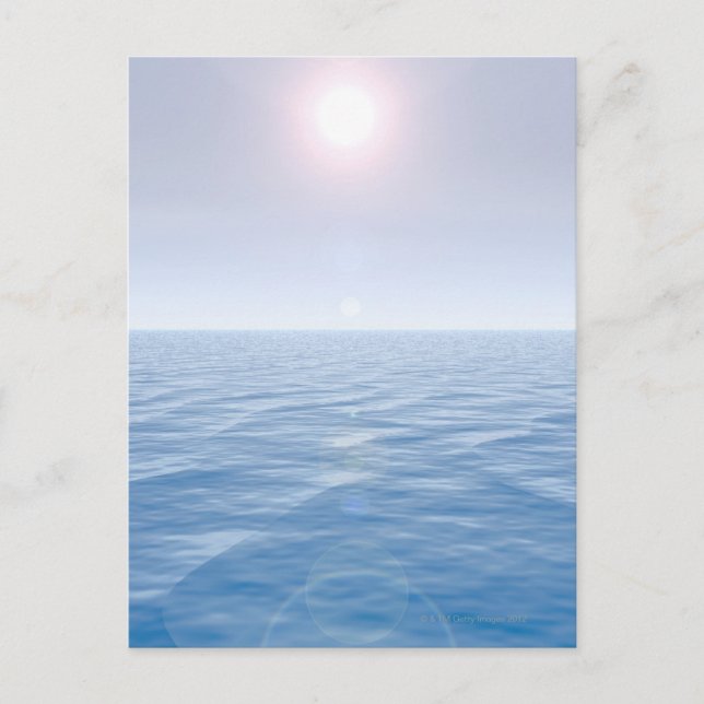 Carte Postale Soleil sur mer (Devant)