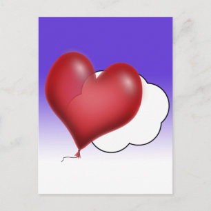 Carte Postale Solely Heart Balloon