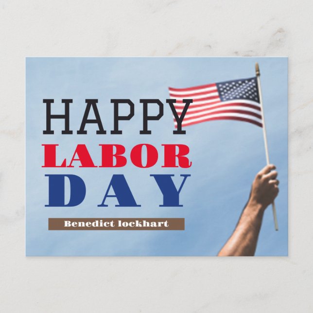 Carte Postale Solidarité Travailleur Unité Fête du Travail Rouge (Devant)