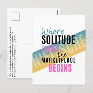 Carte Postale Solitude et foule Introvert Nietzsche citation