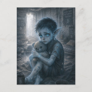 Carte Postale Solitude / Orphelin / Abri antiatomique