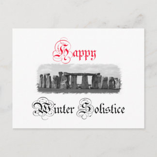 Carte Postale Solstice d'hiver heureux Stonehenge