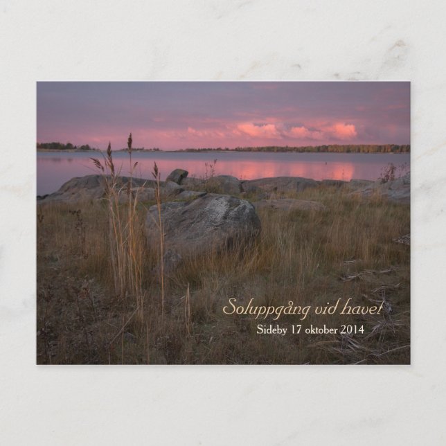 Carte Postale Soluppgång havet vid CC0760 Sideby Siipyy (Devant)