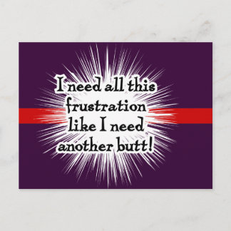 Carte postale sombre de la frustration