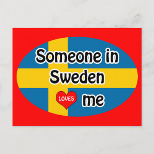 Carte Postale Someone in Sweden Loves Me