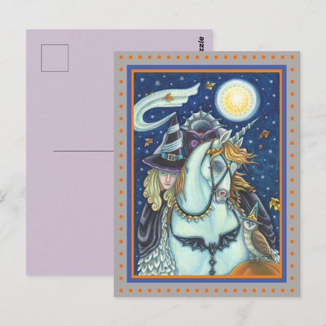 CARTE POSTALE SOMMEIL, SANS TÊTE GOTHIQUE, UNICORN, OWL (Devant / Derrière)