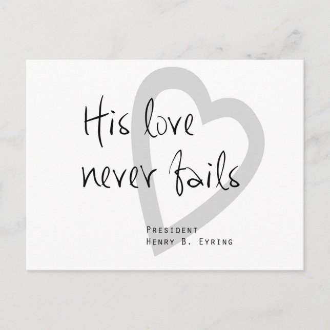 Carte Postale son amour ne manque jamais henry b eyring citation (Devant)
