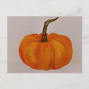 Carte Postale Son heure Citrouille