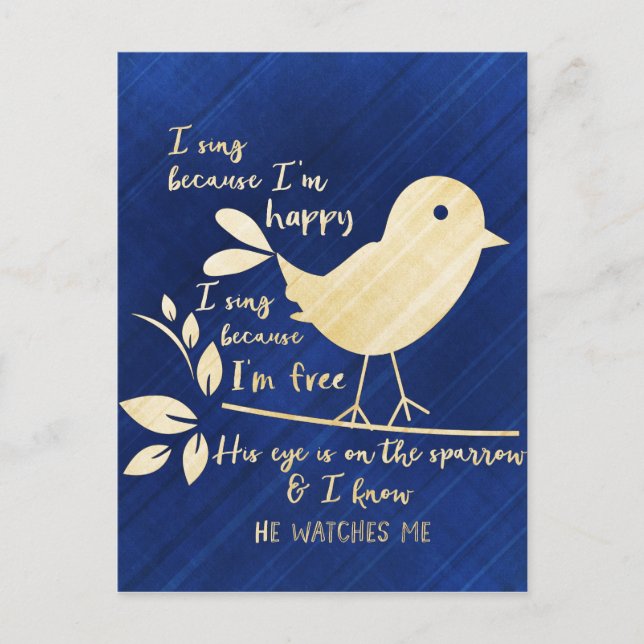 Carte Postale Son oeil est sur le Bruant (Devant)