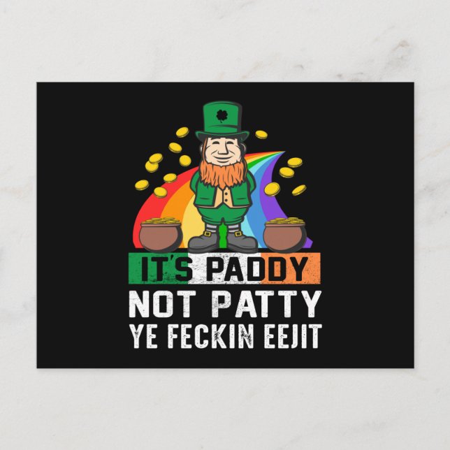 Carte Postale Son papa n'est pas Patty Jour de la Saint Patrick (Devant)
