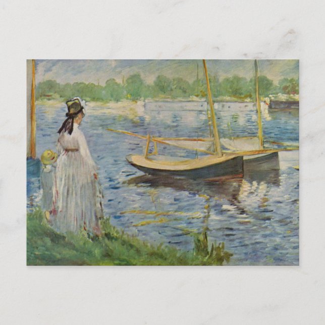 Carte Postale Son remblai à Argenteuil par Edouard Manet (Devant)