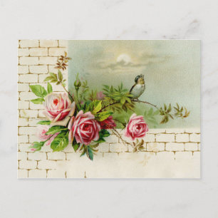 Carte postale Songbird et Rose