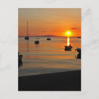Carte Postale Sonnenuntergang am Hafen von Novalja n Kroatien