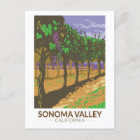 Sonoma Valley California Vineyard Travel Vintage