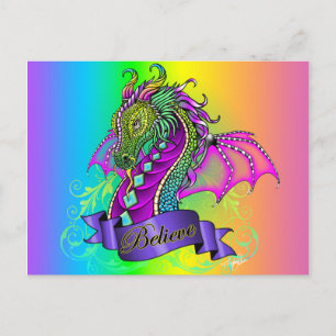Carte postale "Sonya" Believe Fairy Rainbow Dragon