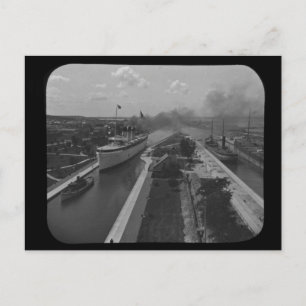 Carte Postale Soo Verrouille Diapositive de lanterne magique B&W