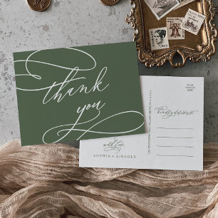 Carte Postale SOPHIA Merci Mariage vert de la forêt