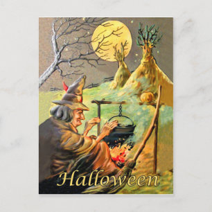 Carte Postale sorcellerie d'Halloween