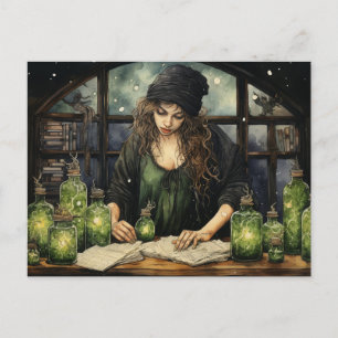 Carte postale sorcière