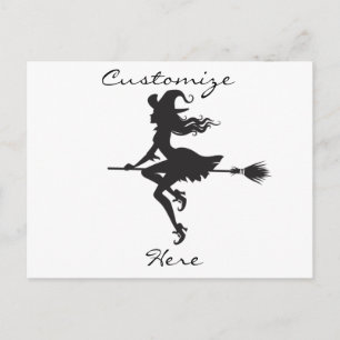 Carte Postale Sorcière Broom Halloween Thunder_Cove