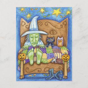 Carte Postale Sorcière couchée