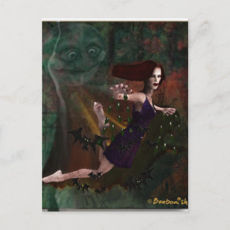 Carte Postale Sorcière et Lune