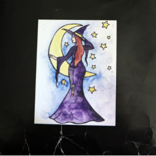 Carte Postale Sorcière Lunaire