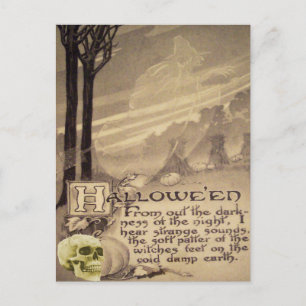 Carte Postale Sorcière volante