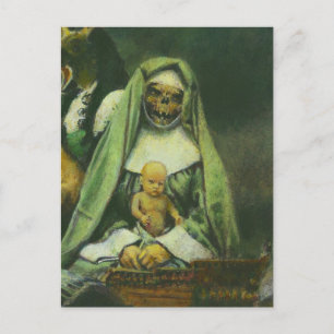 Carte postale Sorcière Zombie