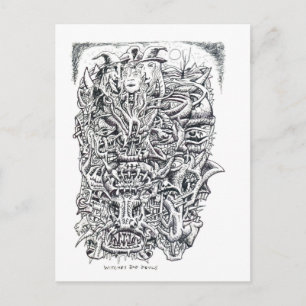 Carte Postale Sorcières et diables, par Brian Benson