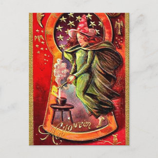 Carte Postale Sorcières KRW brassent Halloween Vintage