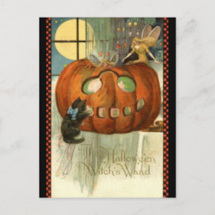 Carte Postale Sorcières KRW Wand Halloween Vintage